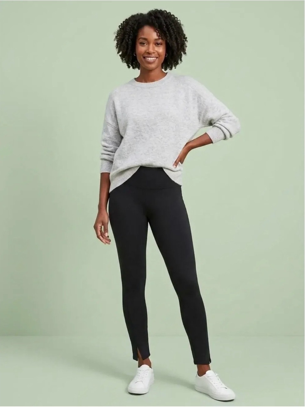 Spanx Ankle Length Ponte Black Leggings